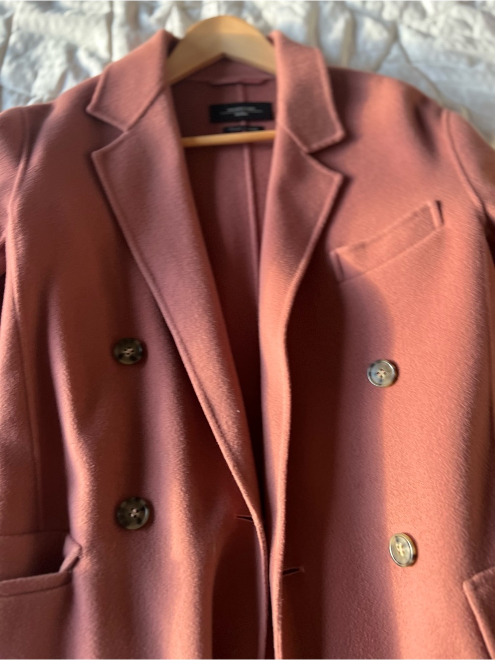 : Weekend Max Mara Cucito a Mano 100% Virgin Wool Double-Breasted Coat Sz 2 / US